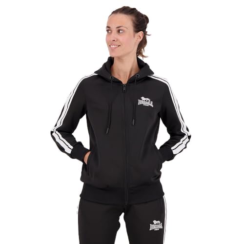 Lonsdale Damen Bromley Trainingsanzug Set, Black/White, XS EU von Lonsdale