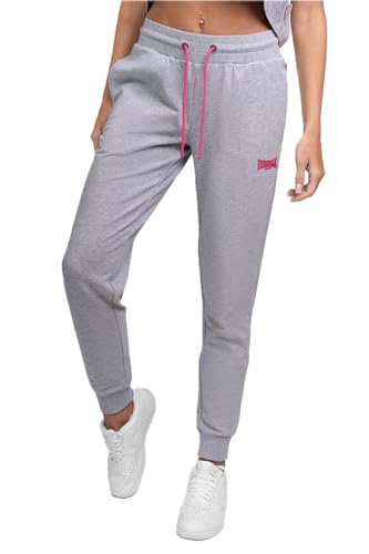 Lonsdale Damen LEINTHALL Jogginghose, Marl Grey/Pink, L von Lonsdale