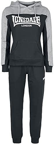 Lonsdale Damen Lurgan Trainingsanzug, Black/Grey, S EU von Lonsdale