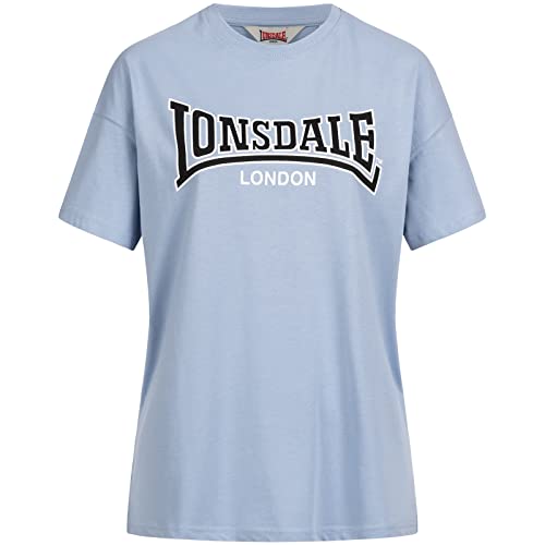 Lonsdale Damen Ousdale T Shirt, Pastel Blue/Black/White, L EU von Lonsdale