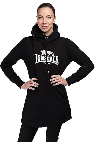 Lonsdale Damen Pitlessie Sweatkleid, Black/White, L EU von Lonsdale