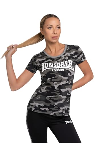 Lonsdale Damen SETTISCARTH T-Shrit, Camo Grey, Large von Lonsdale