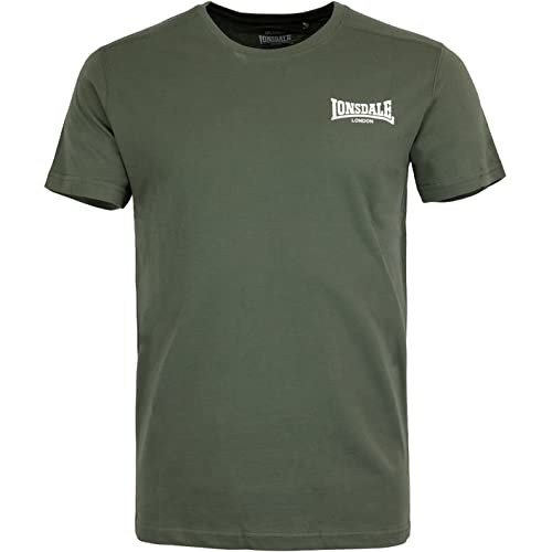Lonsdale Elmdon T-Shirt (L, Olive/White) von Lonsdale