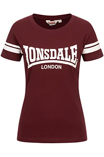 Lonsdale Frauen T-Shirt KILLEGRAY Oxblood/White L 117403 von Lonsdale