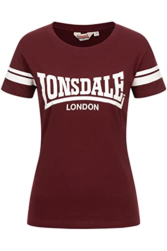 Lonsdale Frauen T-Shirt KILLEGRAY Oxblood/White XL 117403 von Lonsdale