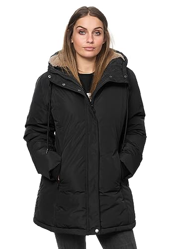 Lonsdale Frauen Winterjacke mit Kapuze TONG Black M, 117511 von Lonsdale