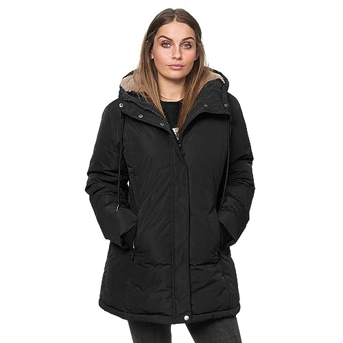 Lonsdale Frauen Winterjacke mit Kapuze TONG Black S, 117511 von Lonsdale