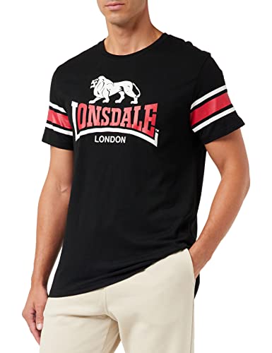 Lonsdale Men's HEMPRIGGS T-Shirt, Black/Red/White, S von Lonsdale