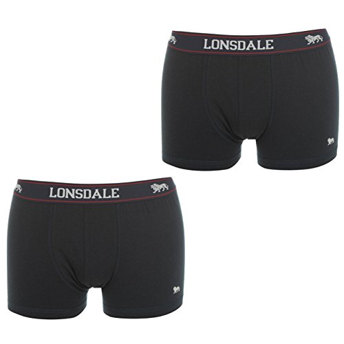 Lonsdale Herren 2 Paar Hipsters Trunk Boxer Shorts Unterhose Unterwaesche Blau X Large von Lonsdale