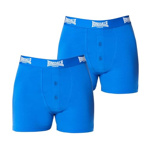 Lonsdale Herren 2 Stück Boxer Unterhose Blau XL von Lonsdale