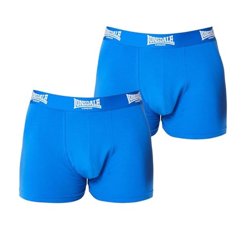 Lonsdale Herren 2 Stück Trunks Unterhose Blau XL von Lonsdale