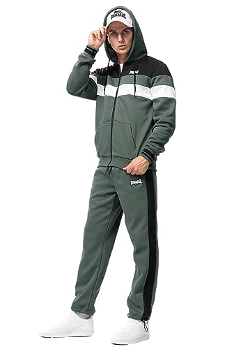 Lonsdale Herren ARDNARFF Track Suit, Olive/Black/White, L von Lonsdale