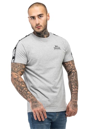 Lonsdale Herren BRINDISTER T-Shrit, Marl Grey/Black/White, M von Lonsdale