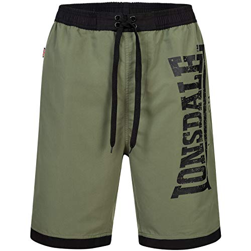 Lonsdale Herren CLENNELL Beachshorts, Black/Olive, XXL von Lonsdale