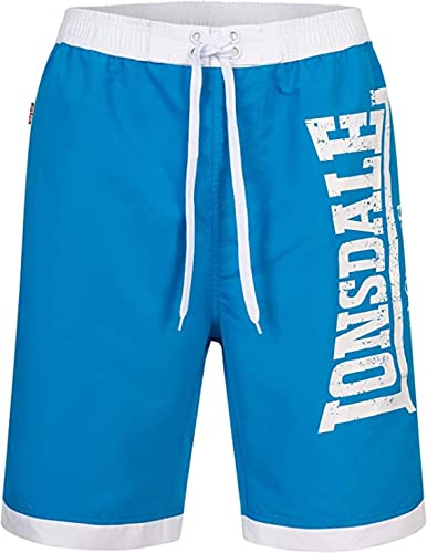 Lonsdale Herren Beachshorts Normale Passform CLENNELL, Blue/White 5XXL, 113268 von Lonsdale