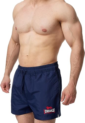 Lonsdale Herren Beachshorts Normale Passform KILSTAY Navy/Red/White M 117440 von Lonsdale