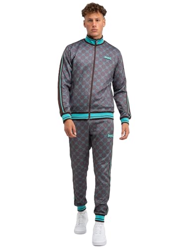 Lonsdale Herren Before 8 Tracksuit, Brown/Turquoise, L Lonsdale Herren Before 8 Tracksuit, Brown/Turquoise, L von Lonsdale
