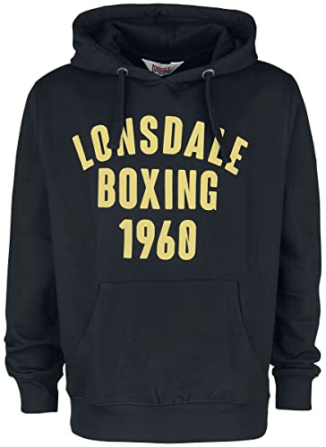 Lonsdale Herren Buckhaven Sweatshirt, Black/Yellow, 3XL EU von Lonsdale