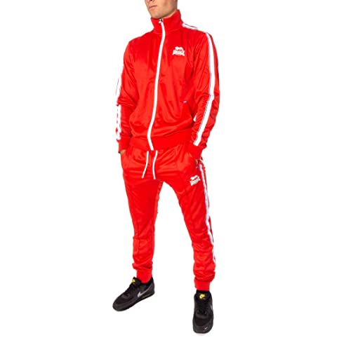 Lonsdale Herren Burmarsh Trainingsanzug rot-weiß L von Lonsdale