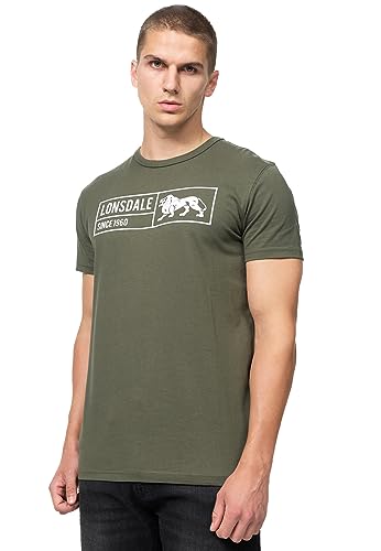 Lonsdale Herren CADAMSTOWN T-Shirt, Olive/White, 56 von Lonsdale