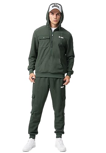 Lonsdale Herren CORBALTON Track Suit, Olive/White, L von Lonsdale