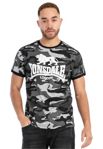 Lonsdale Herren CREGNEASH T-Shrit, Camo Grey, L von Lonsdale