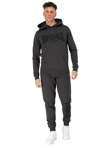 Lonsdale Herren Cloudy Trainingsanzug, Anthracite/Black, M von Lonsdale