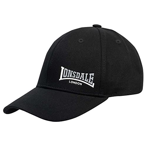 Lonsdale Herren ENVILLE Kappe, Schwarz/Blanco/Ash, von Lonsdale