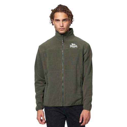 Lonsdale Herren Fleecejacke normale Passform ARDGOUR Olive/White XXL von Lonsdale