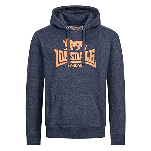 Lonsdale Herren Gledfield Sweatshirt, Marl Navy/Orange, L EU von Lonsdale