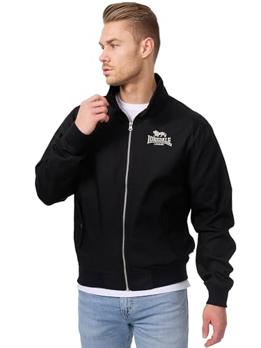 Lonsdale Herren Slim Fit Harrington Jacke, Schwarz, L EU von Lonsdale