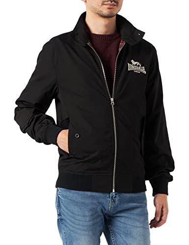 Lonsdale Herren Jacke Jacke Slim Fit Collegejacke Harrington, Black, XL von Lonsdale