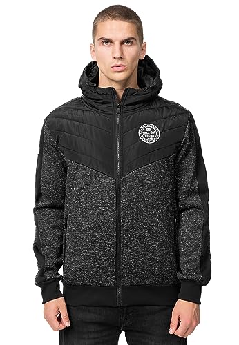 Lonsdale Herren Jacke mit Kapuze normale Passform BUNACAIMB Marl Anthra/Black/White L, 117493 von Lonsdale