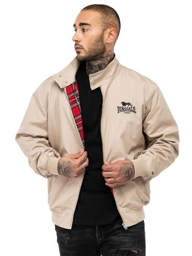 Lonsdale Herren Jacke schmale Passform CLASSIC Sand/Black/Tartan S von Lonsdale