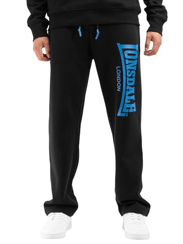 Lonsdale Herren Jogginghose Normale Passform HERDLEY Black/Blue 3XL von Lonsdale
