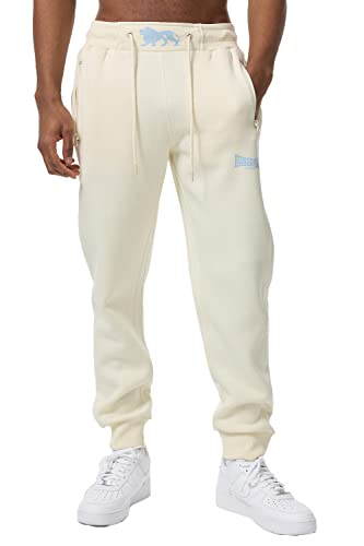 Lonsdale Herren Jogginghose Normale Passform KILMORACK Beige/Blue 3XL 117385 von Lonsdale