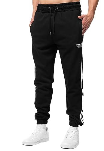 Lonsdale Herren Jogginghose Normale Passform MOYNALTY Black/White L, 117482 von Lonsdale