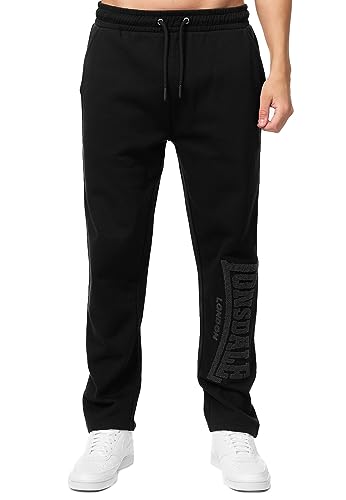 Lonsdale Herren Jogginghose Normale Passform Manish Black/Grey L, 117479 von Lonsdale