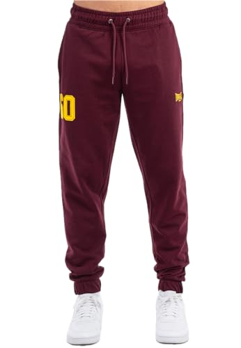 Lonsdale Herren Jogginghose Normale Passform SUMBURGH, Oxblood/Yellow, M, 117561 von Lonsdale