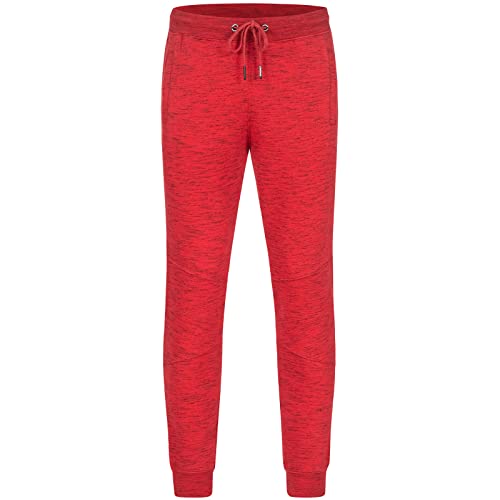 Lonsdale Herren Jogginghose Wellingham, Farbe:Marl red/Black, Größe:S von Lonsdale