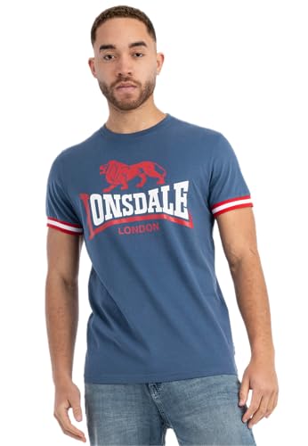 Lonsdale Herren KERGORD T-Shrit, Navy/Red/White, L von Lonsdale