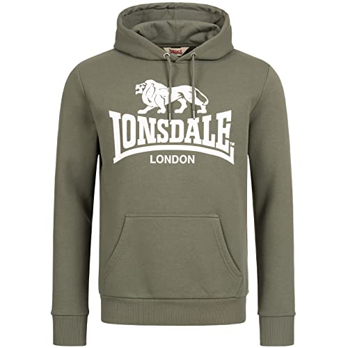 Lonsdale Herren Kapuzenpullover Sherborne, Farbe:Green/White, Größe:3XL von Lonsdale