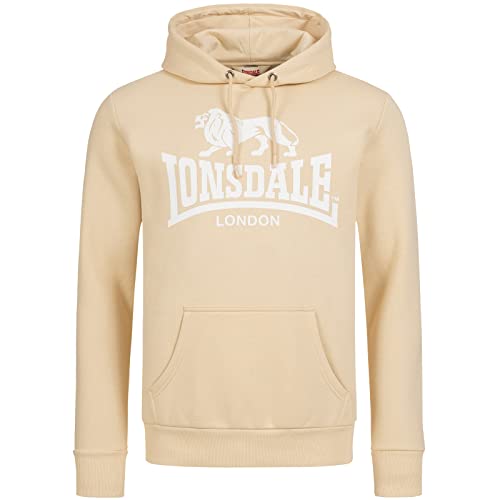 Lonsdale Herren Kapuzenpullover Sherborne, Farbe:beige/White, Größe:2XL von Lonsdale