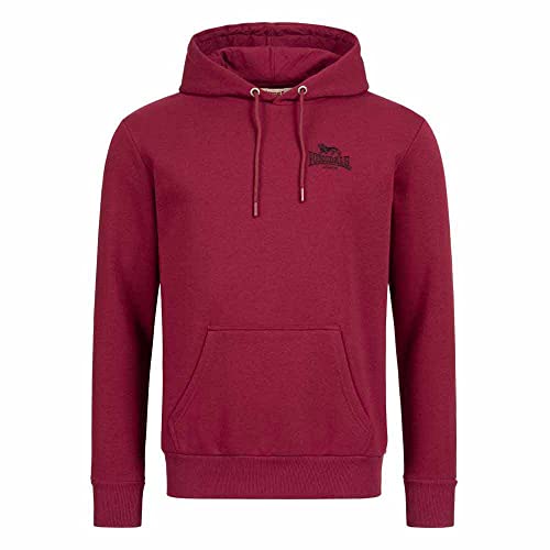 Lonsdale Herren Kapuzenpullover Talmine, Farbe:Oxblood/Black, Größe:XL von Lonsdale