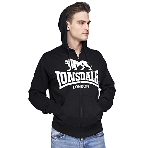 Lonsdale Herren KRAFTY Sweatjacke, Schwarz, XXXL von Lonsdale