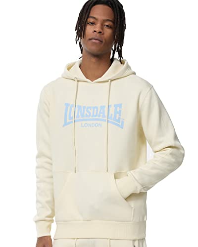 Lonsdale Herren Kapuzensweatshirt Normale Passform BELMADUTHY Beige/Blue 3XL 117383 von Lonsdale