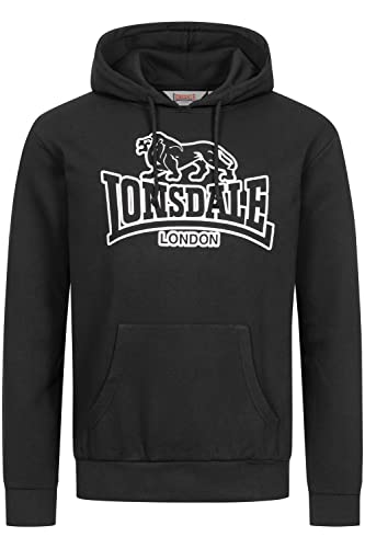 Lonsdale Herren Kapuzensweatshirt Normale Passform FOCHABERS Black/White L von Lonsdale