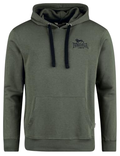 Lonsdale Herren Kapuzensweatshirt Normale Passform MAYWICK, Olive/Black, 3XL, 117555 von Lonsdale