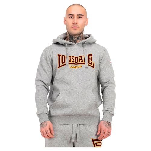 Lonsdale Herren Hooded Classic Ll002 Kapuzenpullover, Marl Grey, M Lonsdale Herren Hooded Classic Ll002 Kapuzenpullover, Marl Grey, M von Lonsdale
