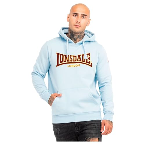 Lonsdale Herren Kapuzensweatshirt schmale Passform Hooded Classic LL002 Soft Sky 3XL von Lonsdale